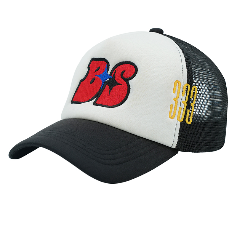 Custom 5 Panel Foam Embroidered  Unisex Outdoor BreathableTrucker Cap
